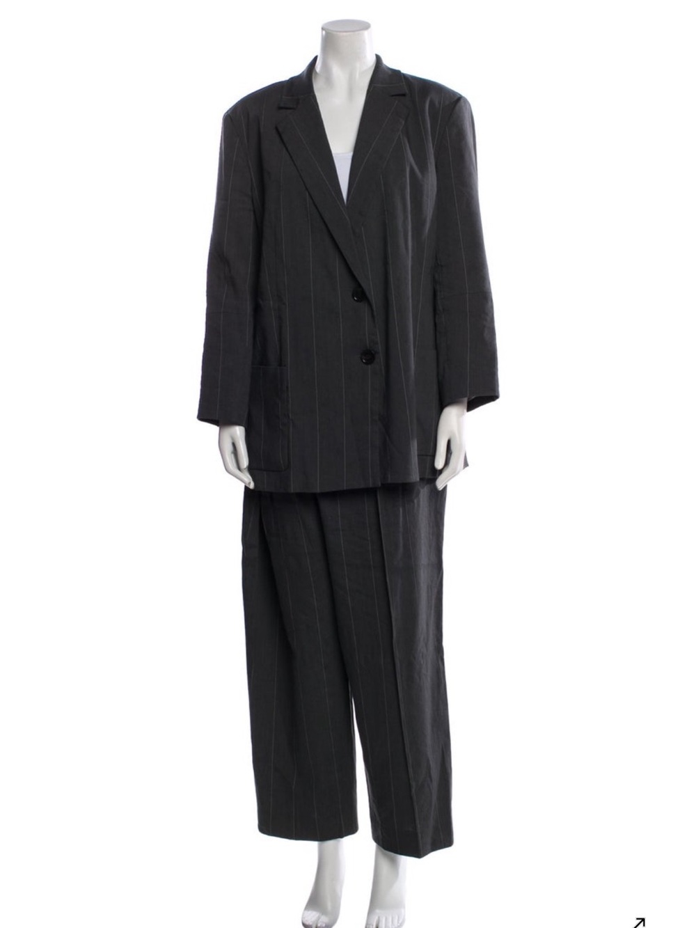 Tibi Isselin striped suit size 12